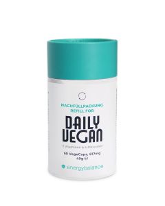 Refill Multivitamin-Veganer - Daily Vegan – Multivitaminpräparat mit 11 Vitaminen & 6 Mineralien, 817mg, 60 VegeCaps